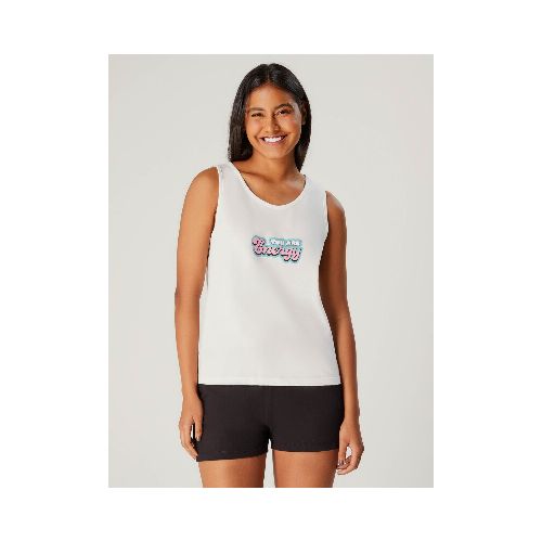 PIJAMA CON SHORT DE ALGODÓN - BLANCO — Hering