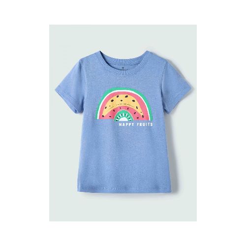 CAMISETA INFANTIL CON ESTAMPA - CELESTE — Hering