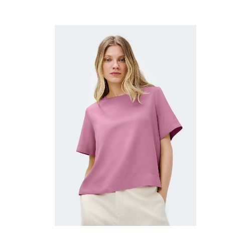 BLUSA CREPÉ MANGA CORTA - VIOLETA — Hering