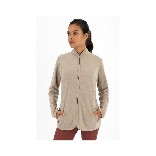 Campera polar mujer - Marfil