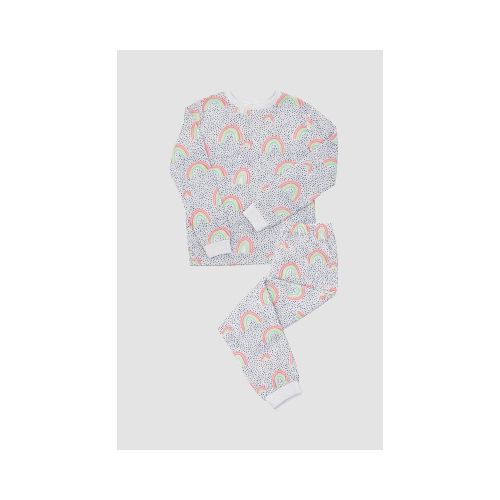 Pijama infantil polar arcoiris - Marfil