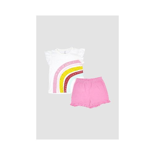 Pijama infantil rainbow - Rosado