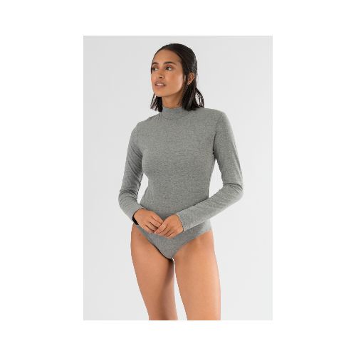 Body polera algodón elastano - Gris melange