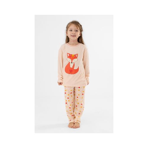 Pijama infantil polar fox - Rosado