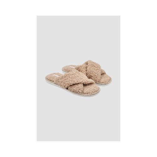 Pantufla teddy velvet - Beige