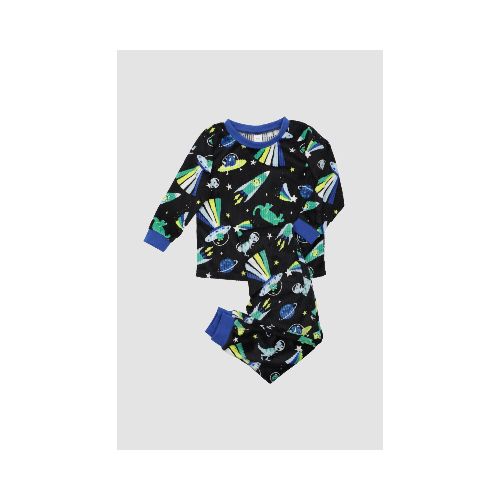 Pijama infantil polar espacio - Negro