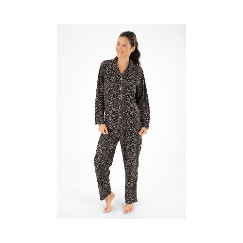 Pijama flannelfleece grey animal - Negro