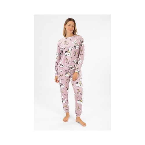 Pijama snoopy velour - Rosado