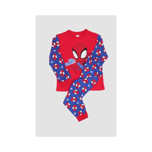 Pijama infantil full print spiderman - Rojo