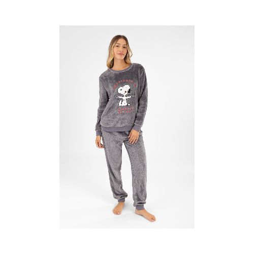 Pijama morning rituals coral fleece - Gris melange