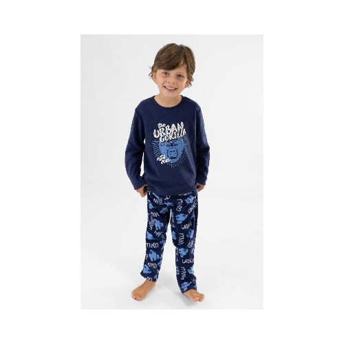 Pijama infantil polar gorilla - Azul noche