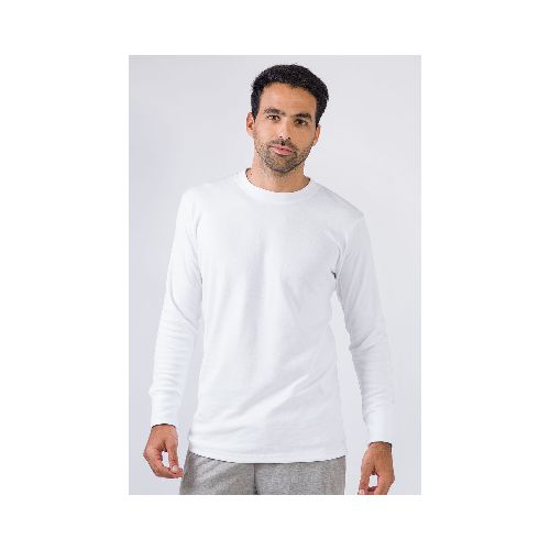 Camiseta interlock de manga larga - Blanco