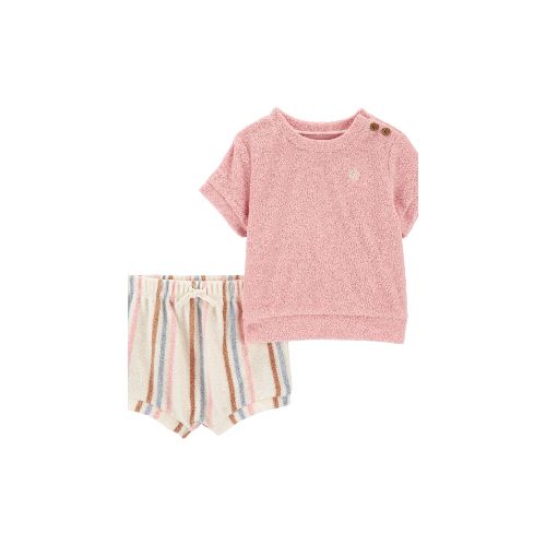 Set 2pc short y remera rizo alg niña-bb carters - Variante unica