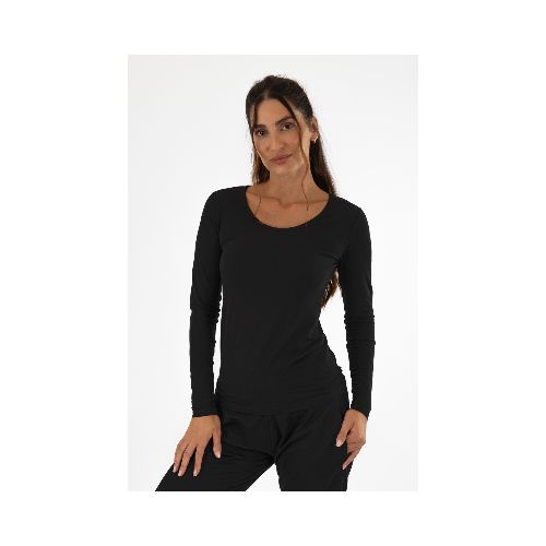 Remera algodón elastano - Negro