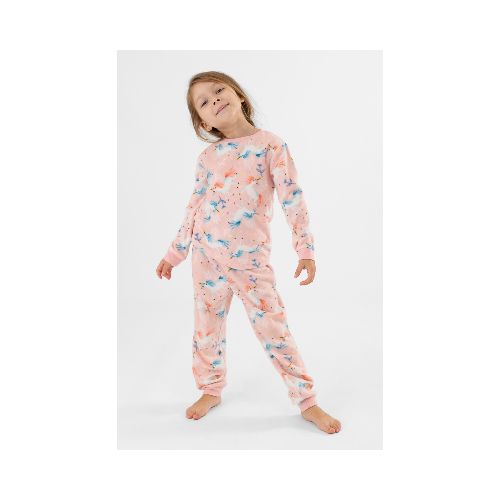 Pijama infantil polar unicornios - Rosado