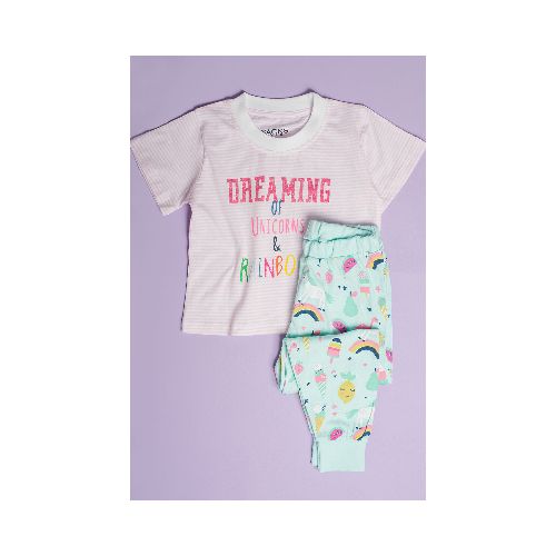 Pijama pack x2 combinable unicorns - Variante unica