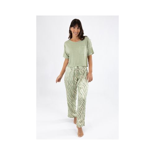 Pijama zebra pant - Verde claro