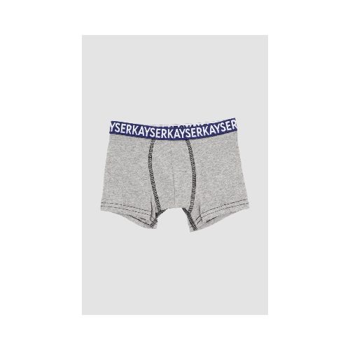 boxer infantil liso 4 al 8 - Gris melange