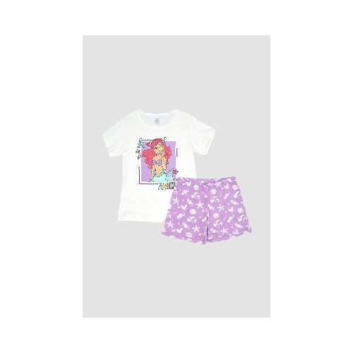 Pijama infantil ariel - Rosado