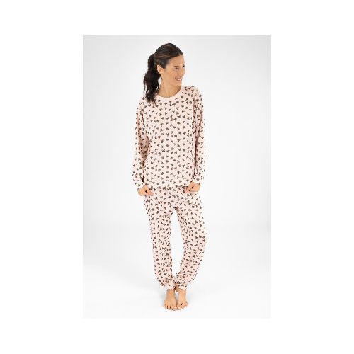 Pijama flor leopard - Lila