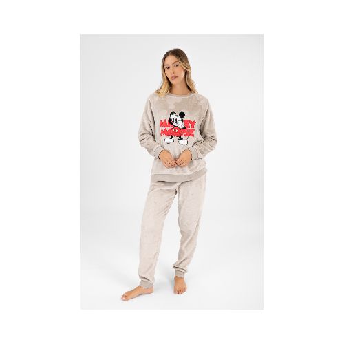 Pijama mickey grey fleece - Gris melange