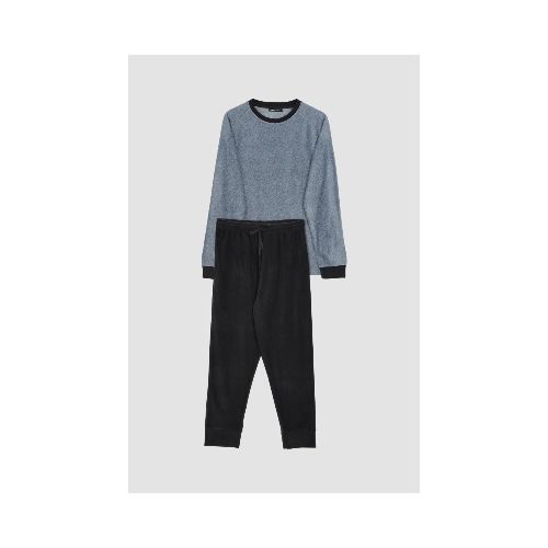 Pijama sporty fleece - Gris melange