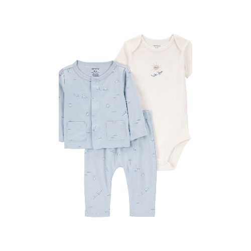 Set 3pc pant saco y body algodón niño-bb carters - Variante unica