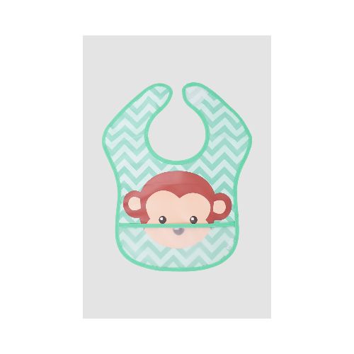 Babero impermeable monkey - Celeste