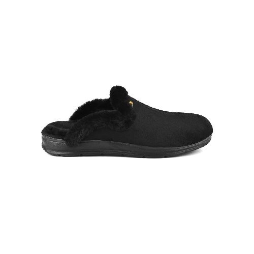 Zueco Estilo Pantufla Pegada Winter Pluffy Black