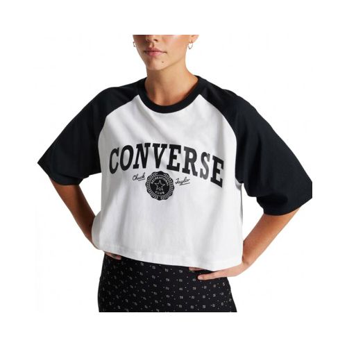 Remera Converse Retro Chuck Cropped Tee - Blanco — Inbox