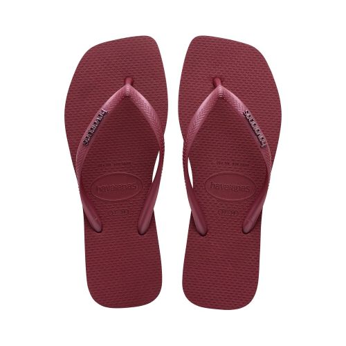 Ojotas Havaianas Slim Square Logo Metallic - Rojo — Inbox