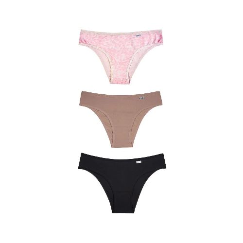 DEL RIO Pack trio bikini algodón - Estam/Roman/Neg