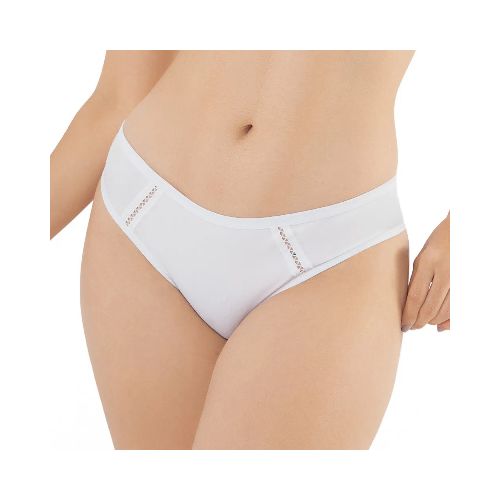 DEL RIO Bikini micrifibra crochet - Blanco