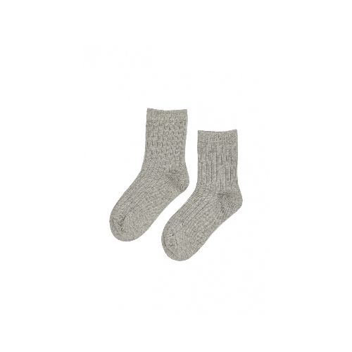 Medias Kids Rib Lisas - Gris Claro