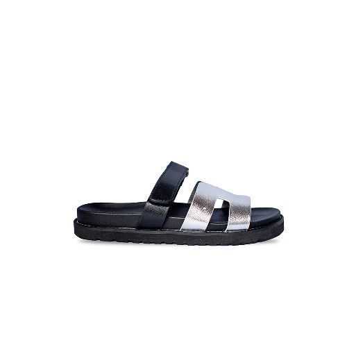 Sandalia de dama Panama Jack - Silver/Black