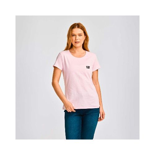 REMERA MUJER CAT LOGO TEE