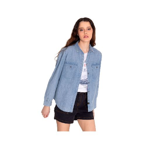 BLUSA M/L MUJER CHAMBRAY RELAXED L/S