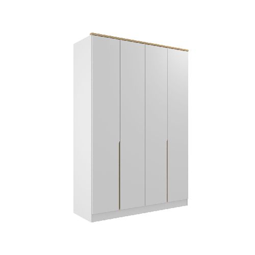 PLACARD ROPERO - 4 PUERTAS MDF BLANCO LOGAN 257525002