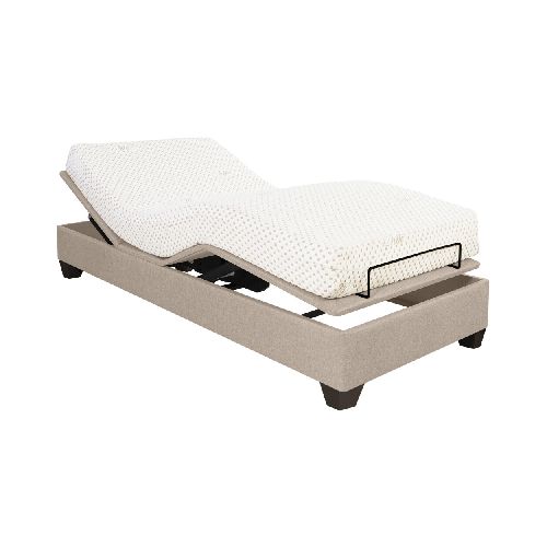 CAMA ARTICULADA - 1 1/2 PLAZA MDF-Y-TELA NATURAL-BEIGE AJUSTABLE VENEZA 244821003