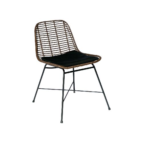 SILLA DE COMEDOR - RATTAN-Y-METAL NEGRO BALI 260882001