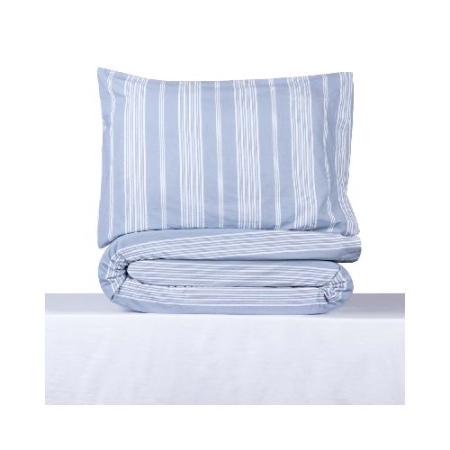 JGO SÁBANAS RELAXED STRIPE 180H - QUEEN ALGODON AZUL GARMENT WASHED AZUL ROYAL 276192004