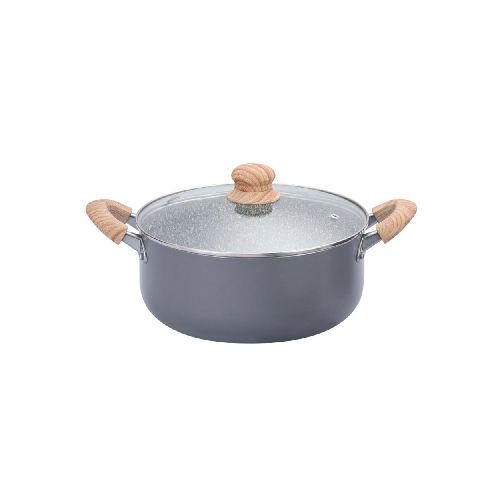 CACEROLA C/TAPA GRANITO - ALUMINIO GRIS 275346002