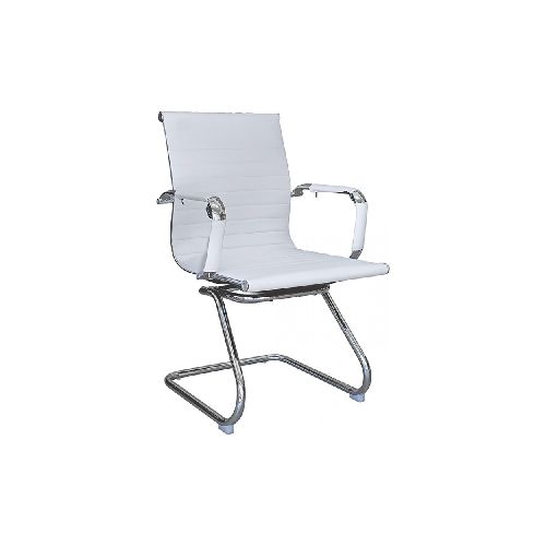 SILLA DE ESCRITORIO - SIMIL-CUERO BLANCO D-101L 234891001