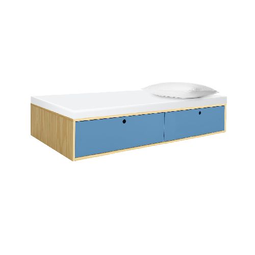 CAMA CAJONES - 1 PLAZA MDF AZUL FUNCIONAL IGOR 251010001