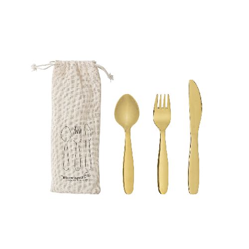 SET CUBIERTOS KIDS - ACERO-INOXIDABLE AMARILLO GOLD 261270