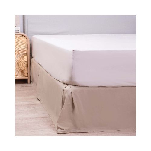 CUBRE SOMMIER - 1 PLAZA ALGODON NATURAL-BEIGE CLARA ARENA 275467001