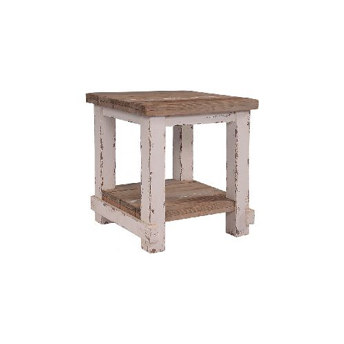 MESA DE LIVING LATERAL - ARRIME - PINO NATURAL-BEIGE AM12 NAT/BCO 230391001