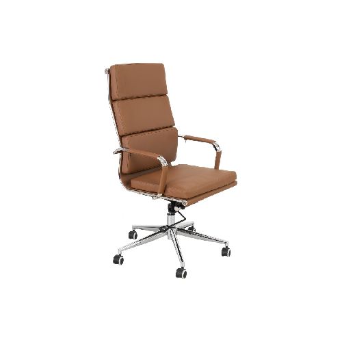 SILLA DE ESCRITORIO - PU-Y-ACERO MARRON D-105 246031002