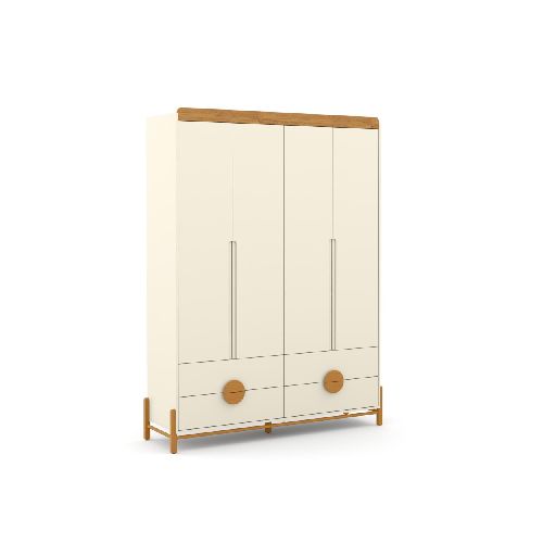 PLACARD TESS KIDS - 4 PUERTAS MDF BLANCO 277252001