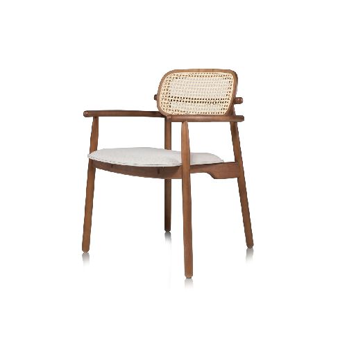 SILLA DE COMEDOR - RATTAN-Y-MADERA NATURAL-BEIGE DANIELLE C/B 270486001